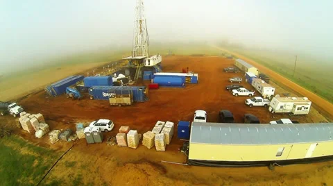 Drilling Rig Aerial 스톡 동영상 36963075