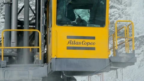 Drilling rig Atlas Copco Stock Footage 113473529