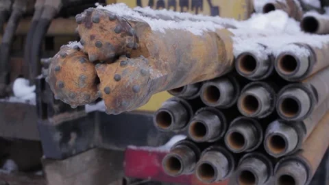 Drilling rig axles Stock Footage 145661069