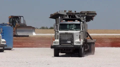 Drilling Rig Being Moved in on Trucks 7 Stock-Footage 42362929