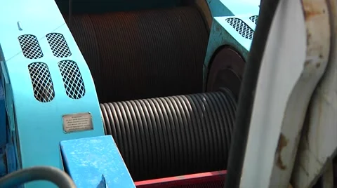 Drilling Rig cable drum spinning 動画素材 40366241