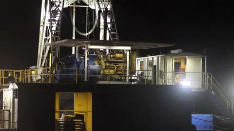 Drilling Rig Cold Windy North Dakota 2 Stock-Footage 42364382