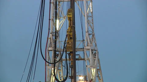 Drilling Rig Derrick Stock Footage 38608781
