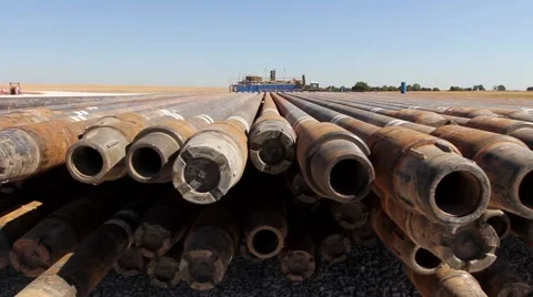 Drilling Rig Drill Strings Dolly 1 Stock-Footage 42356961