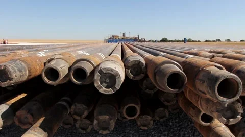 Drilling Rig Drill Strings Dolly 2 스톡 동영상 42357290