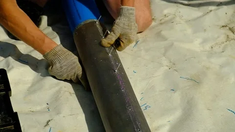 The drilling rig is drilling the ground Stock Footage 155203805