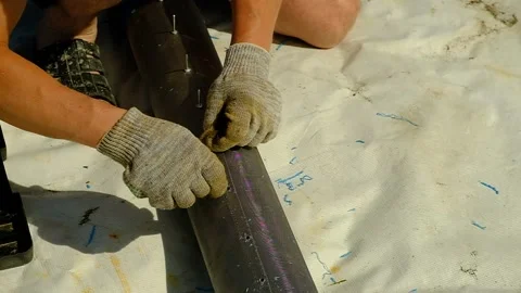 The drilling rig is drilling the ground Stock Footage 155204083