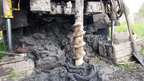The drilling rig is drilling a well for water Stock Footage 174813358