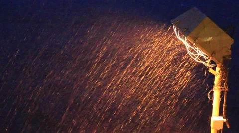 Drilling Rig Flood Light in the Middle of Raining Video stock 52887594