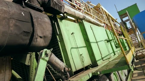 Drilling rig in folded form for transportation Stock Footage 142495147
