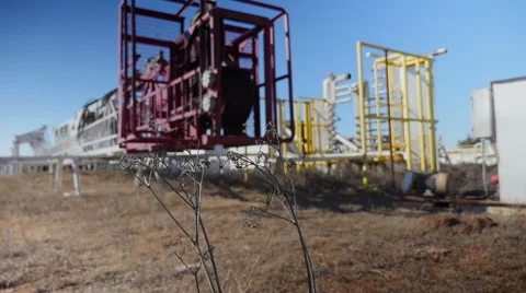 Drilling Rig grave yard 2 Video stock 46934203