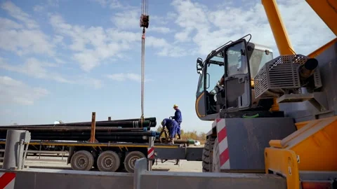 Drilling rig in operation, drilling a well, close-up, slow motion Stock Footage 142494666
