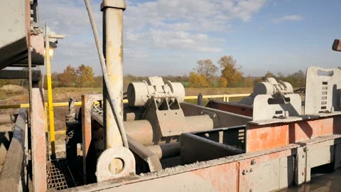 Drilling rig in operation, drilling a well, close-up, slow motion Stock Footage 142494914