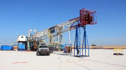 Drilling Rig Set Up 스톡 동영상 38607742