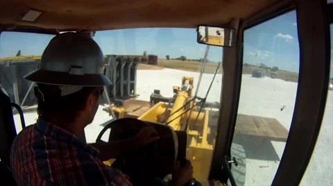 Drilling Rig Setup Forklift Working POV 2 動画素材 42358662