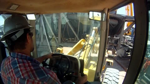Drilling Rig Setup Forklift Working POV 6 Stock-Footage 42361530