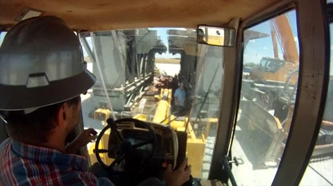 Drilling Rig Setup Forklift Working POV 8 Video stock 42362273