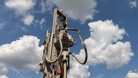 Drilling Rig Tower Against Sky Stock Footage 317249165