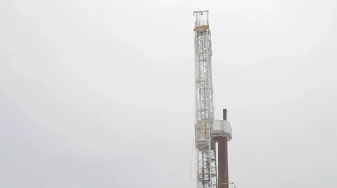 Drilling rig Winter Stock Footage 59974467