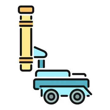 Drilling rig working on new well exploration Stock Illustration