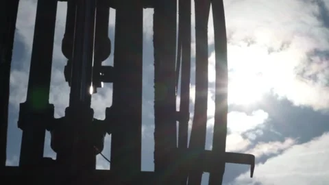 The drilling rig works Stock Footage 145427996