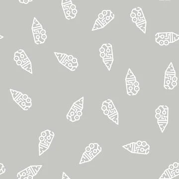 Drilling robot line vector seamless pattern Illustrazione stock