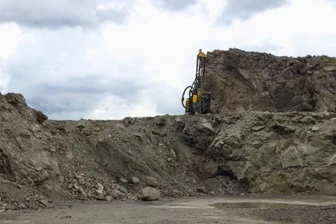 Drilling rock Stock Photos