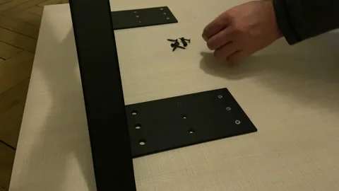 Drilling Screws while driving into wooden material. 스톡 동영상 171003739
