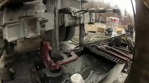 Drilling through water 库存影片 12111671