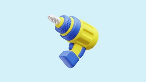 Drilling Tool animated 3d icon. Video stock 289454249