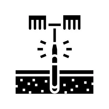 Drilling tool for soil testing glyph icon vector illustration 库存插图