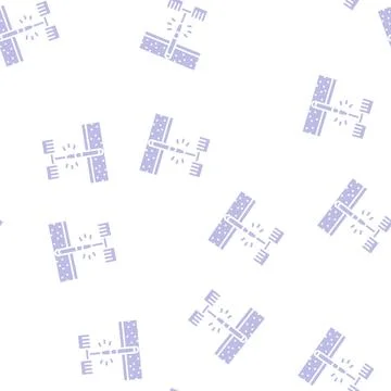 Drilling tool for soil testing glyph seamless pattern Stock Illustration