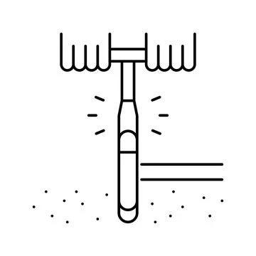 Drilling tool for soil testing line icon vector illustration Illustrazione stock