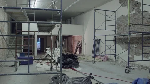 Drilling a wall Stock Footage 81093534