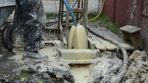 Drilling of the  water well Stock Footage 100607483