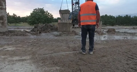 Drilling Wells For Bored Piles Stock Footage 75690437