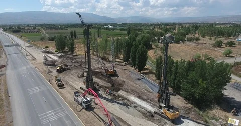 Drilling Wells For Bored Piles Stock Footage 75691810