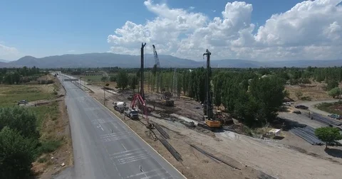 Drilling Wells For Bored Piles Stock Footage 75692518