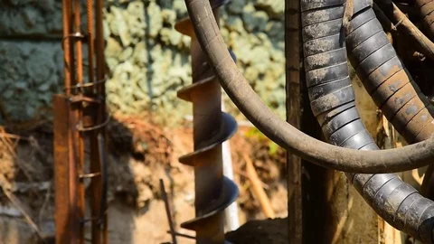 Drilling of the wells Video stock 80923929