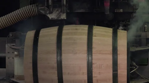Drilling wine barrels Video stock 56927253
