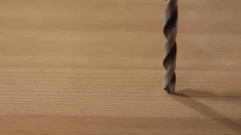 Drilling wood with drilling machine 스톡 동영상 72533166
