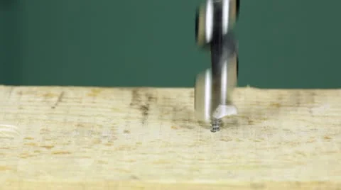 Drilling in wood Stock Footage 10575869
