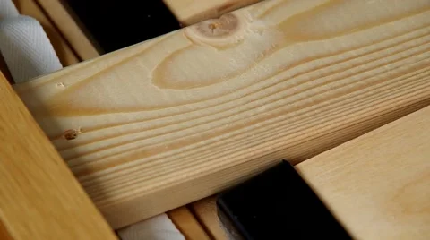Drilling in wood Stock Footage 58592667