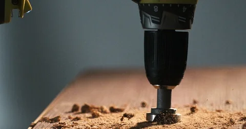 Drilling in wood 스톡 동영상 108565741