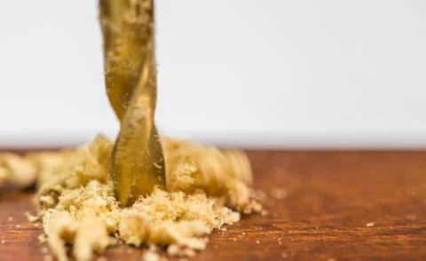 Drilling Wood Surface Stock Photos