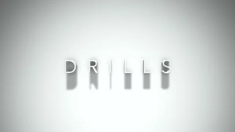 Drills 3D title animation with shadows o... | Stock Video | Pond5