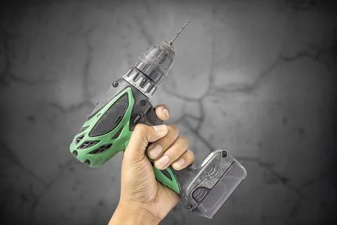 Drills with background cracking Stock Photos