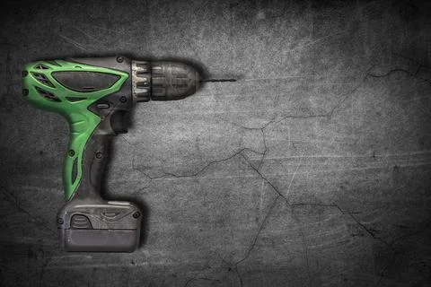 Drills with background cracking Stock Photos