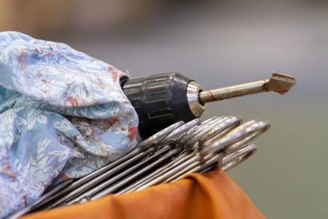 Drills with a drill for craniotomy Stock Photos