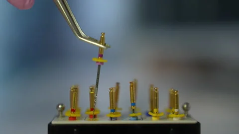 Drills for the machine of the dental machine 库存影片 232376301